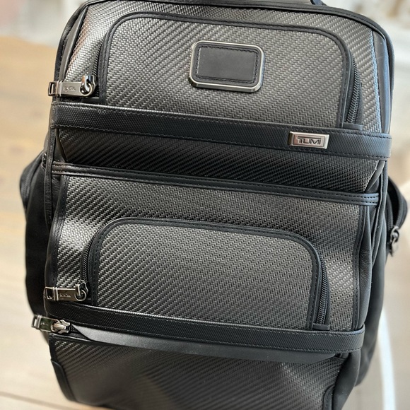 Tumi CFX Alpha 3 Black Carbon Fiber Laptop Backpack. - Picture 5 of 7